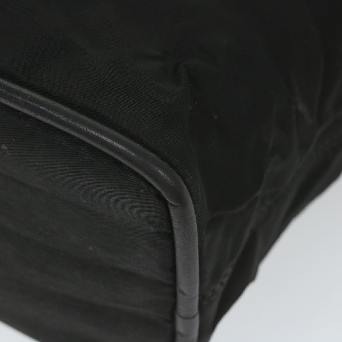 CELINE Shoulder Bag Nylon Black Auth bs10094