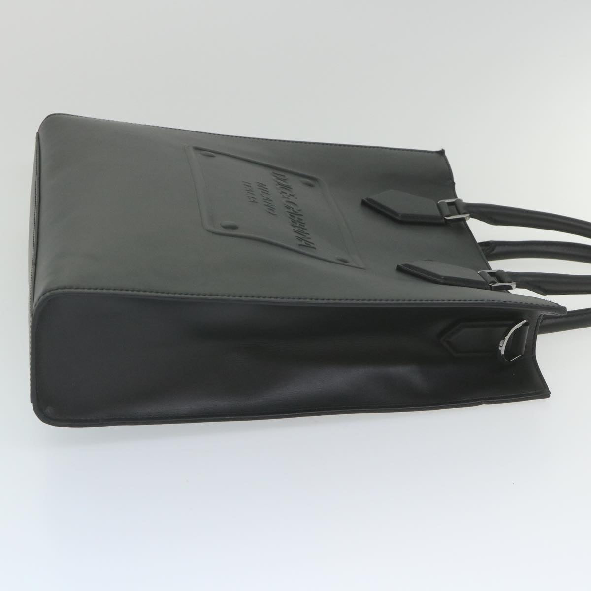 DOLCE&GABBANA Tote Bag Calf leather 2way Black Auth bs10232