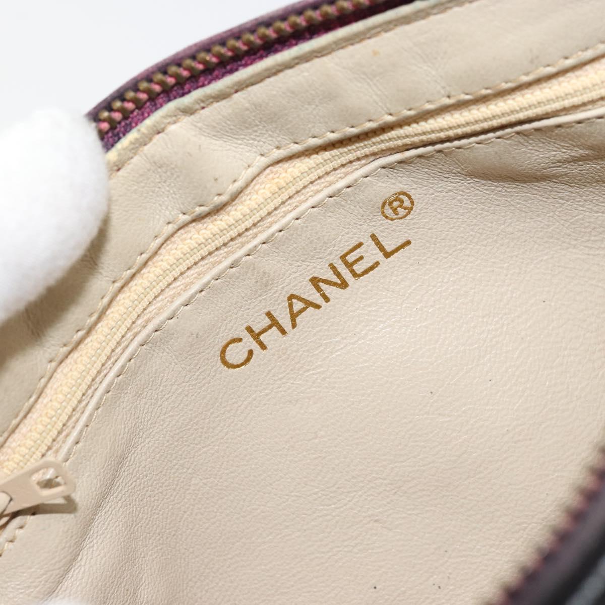 CHANEL Chain Shoulder Bag Suede Purple CC Auth bs10550