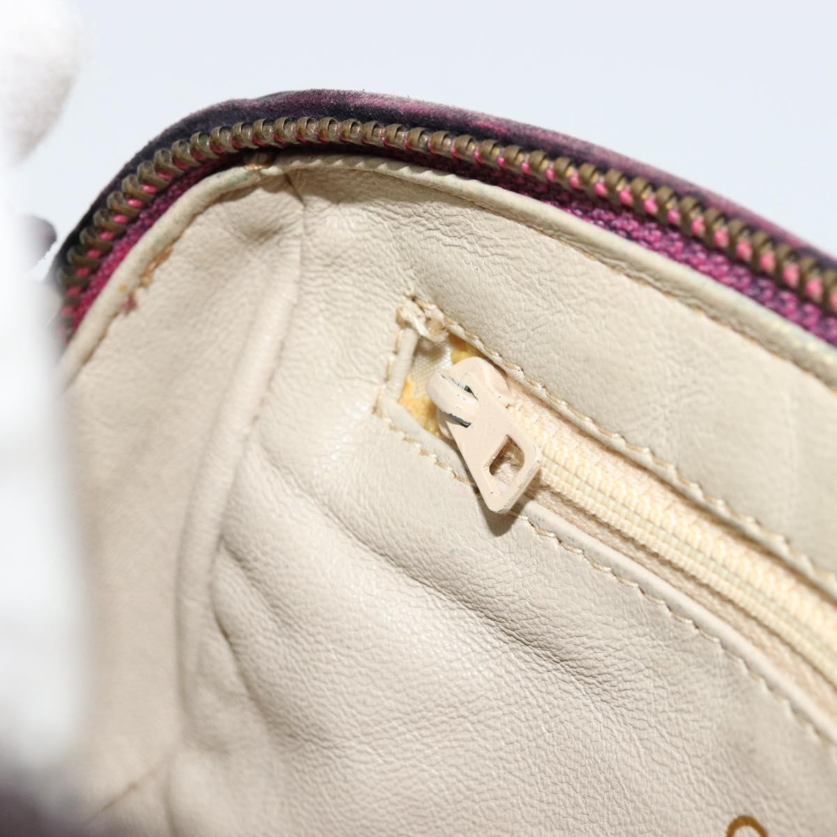 CHANEL Chain Shoulder Bag Suede Purple CC Auth bs10550