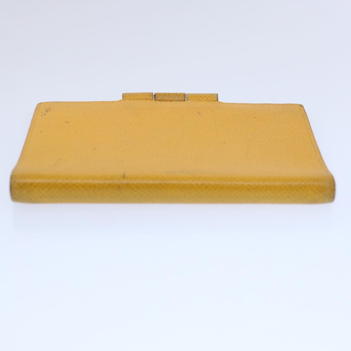 HERMES Agenda Day Planner Cover Leather Yellow Auth bs10919