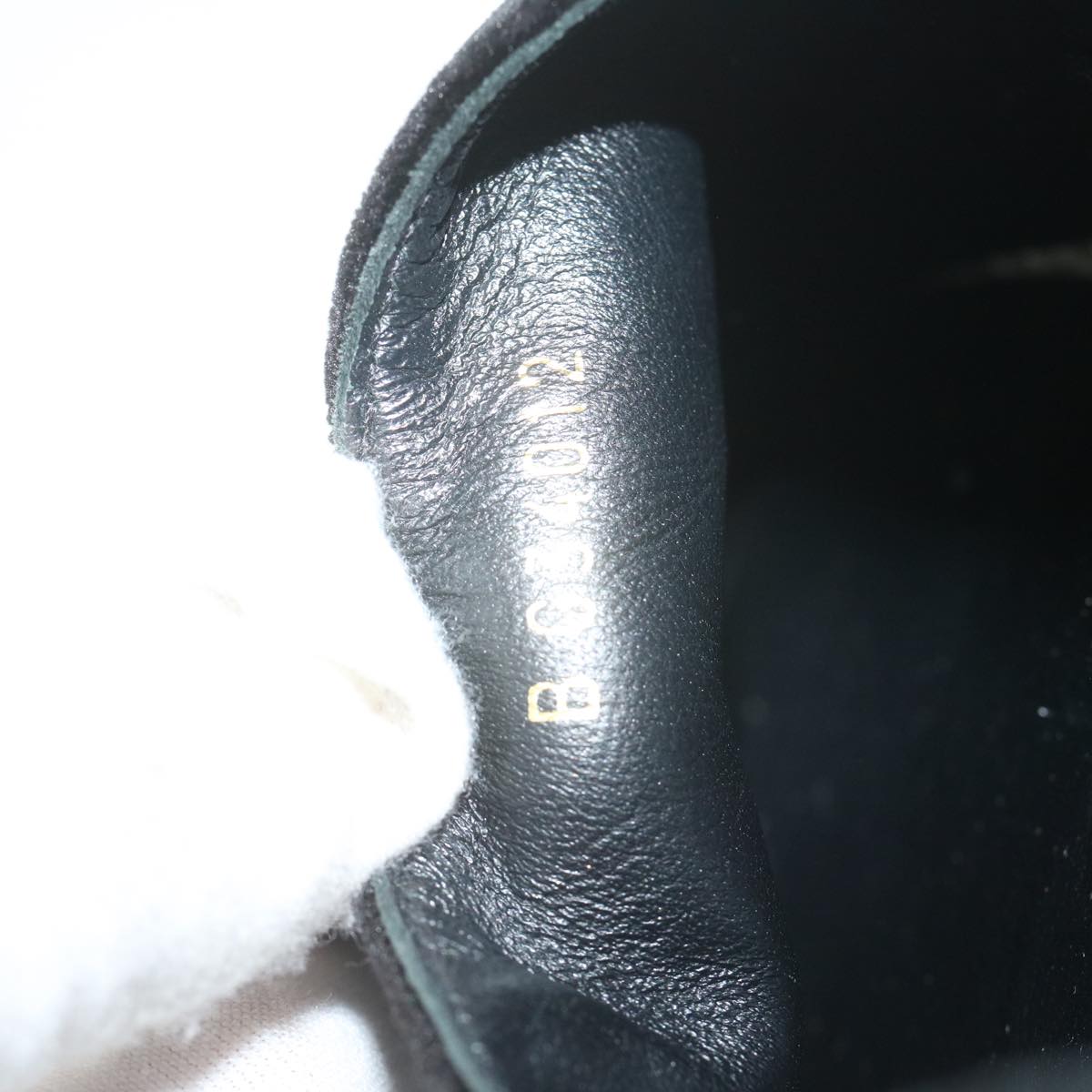 CHANEL Pumps Shoes Velor 38 Black CC Auth bs10973