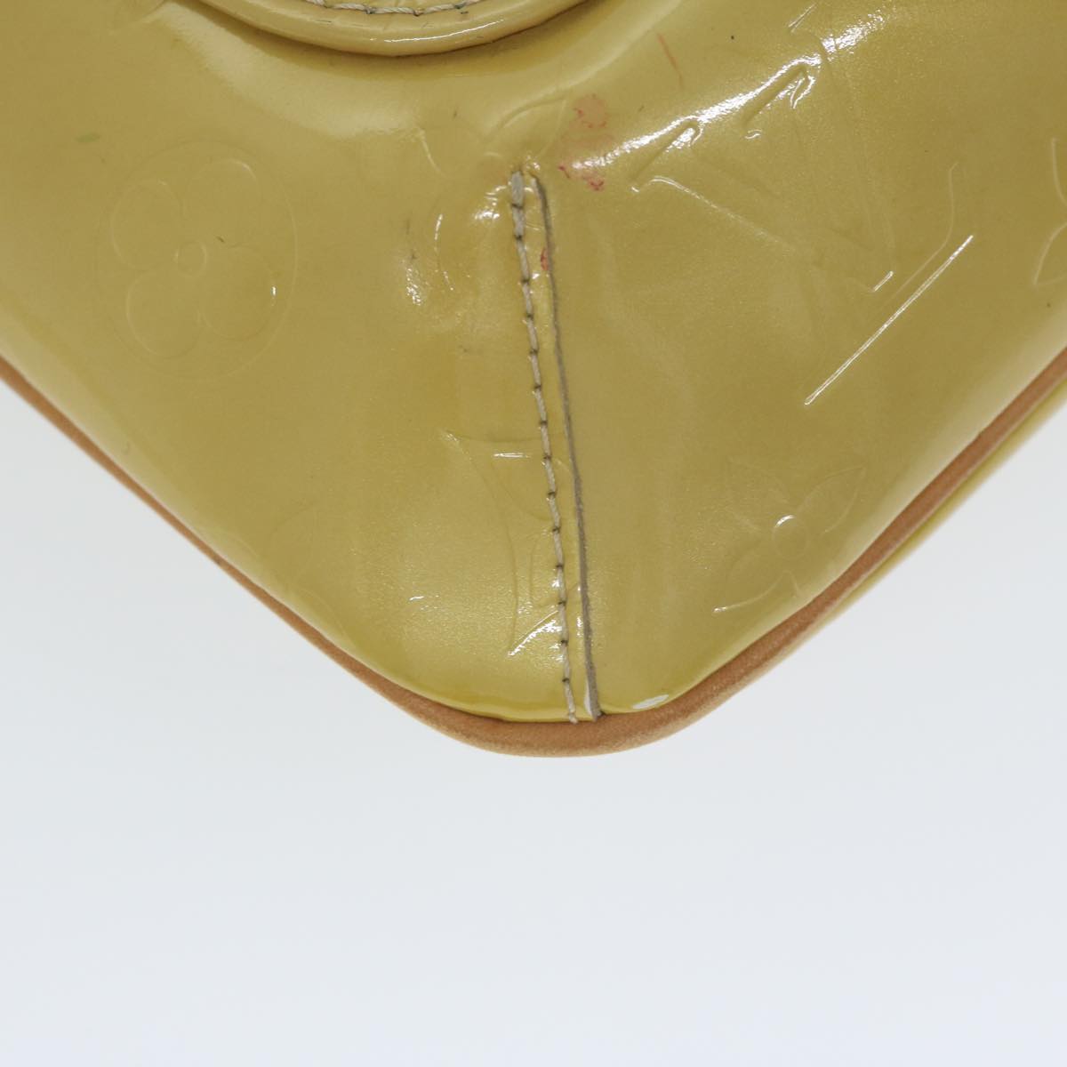 LOUIS VUITTON Monogram Vernis Thompson Street Bag Beige M91301 LV Auth bs11055