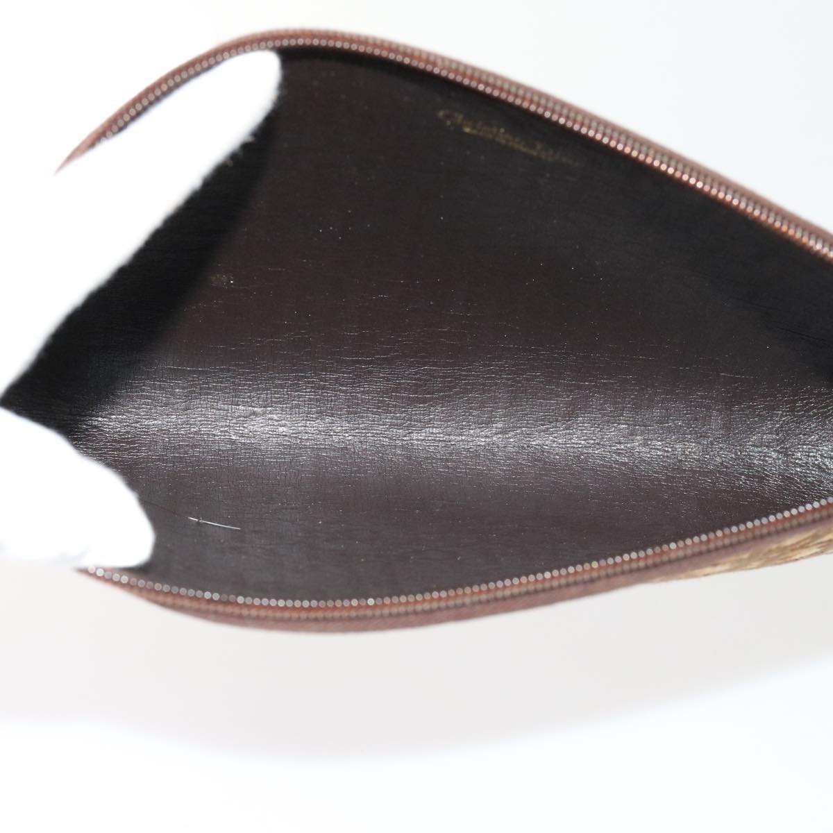 Christian Dior Trotter Canvas Pouch 2 Set Brown Beige Auth bs11092