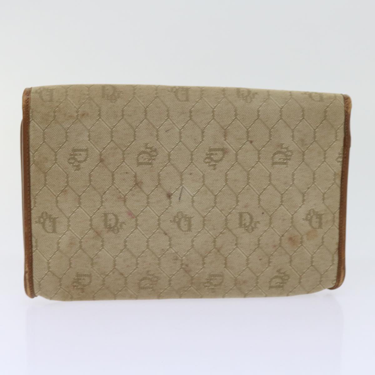 Christian Dior Trotter Canvas Pouch 2 Set Brown Beige Auth bs11092