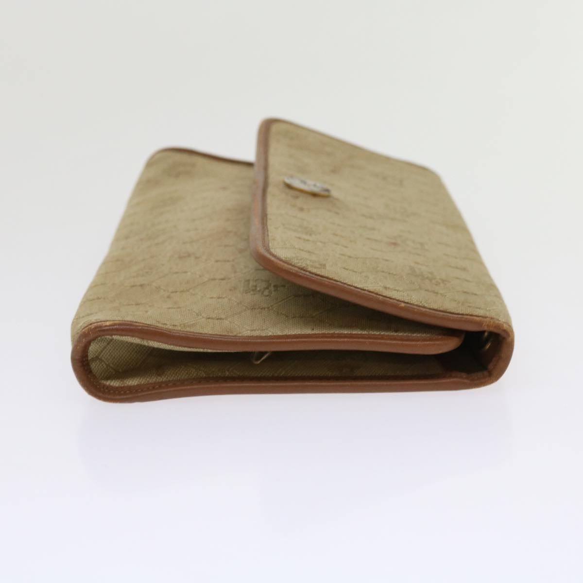 Christian Dior Trotter Canvas Pouch 2 Set Brown Beige Auth bs11092