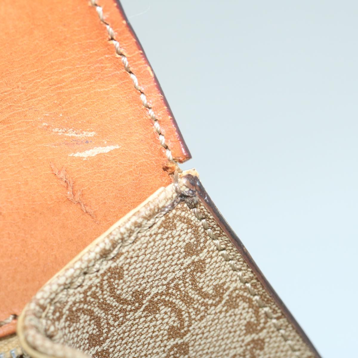 CELINE Macadam Canvas Hand Bag Beige Auth bs11411