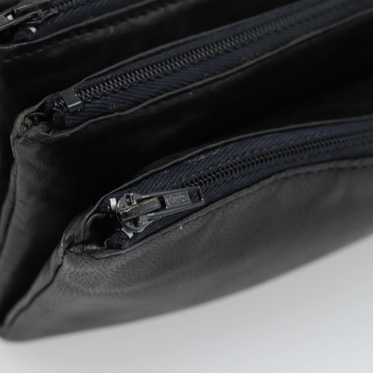 CELINE Shoulder Bag Patent leather Black Auth bs11429