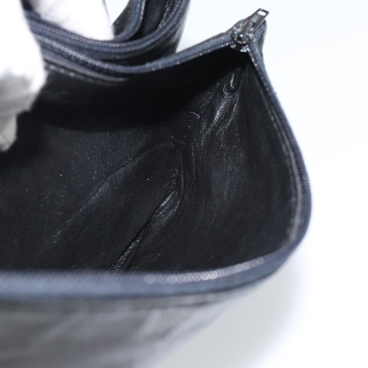 CELINE Shoulder Bag Patent leather Black Auth bs11429