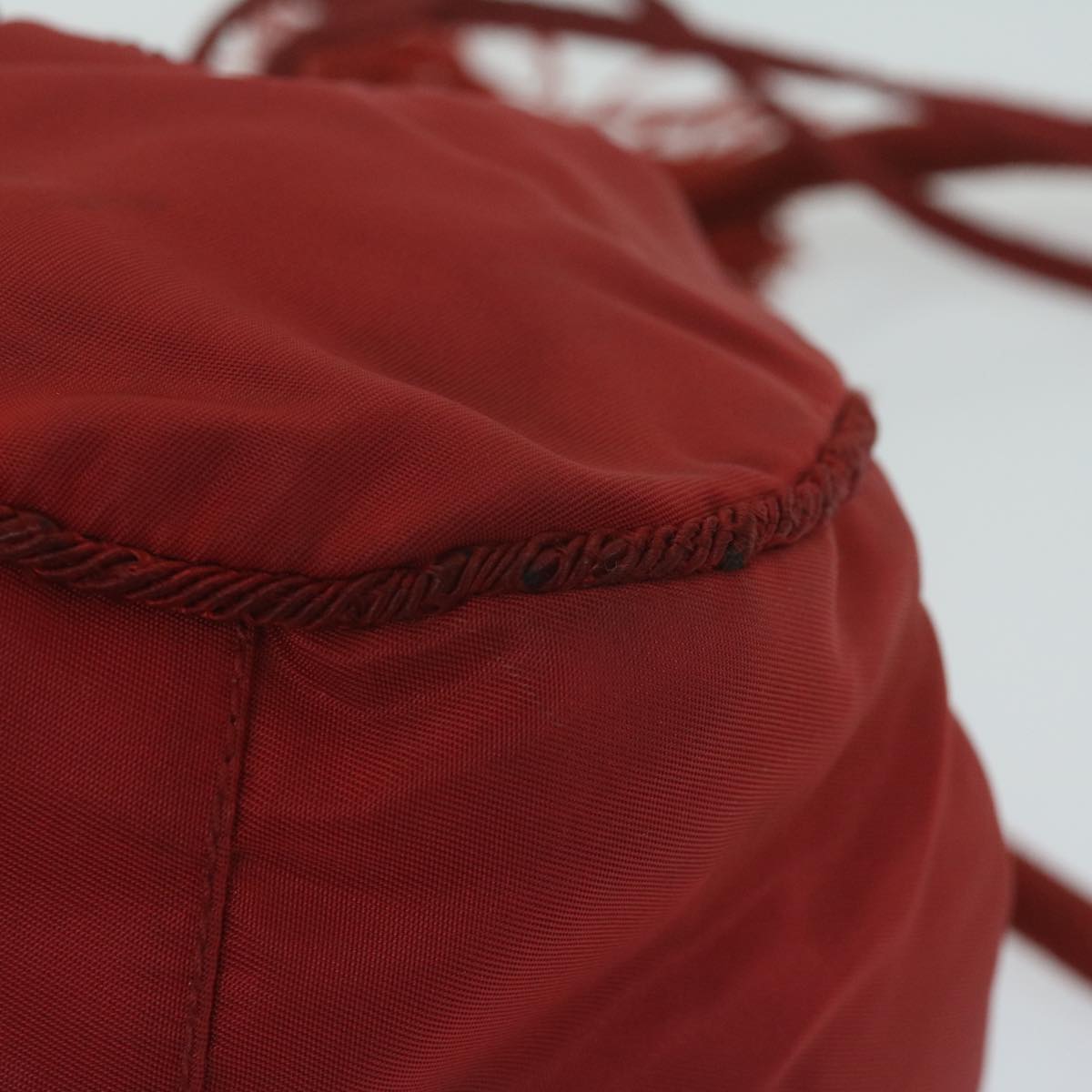 PRADA Shoulder Bag Nylon Red Auth bs11552