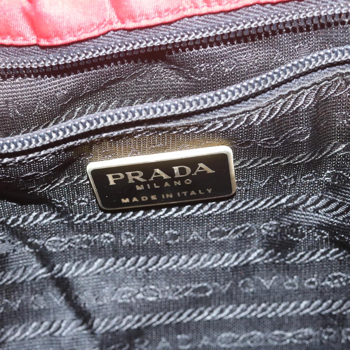 PRADA Shoulder Bag Nylon Red Auth bs11552