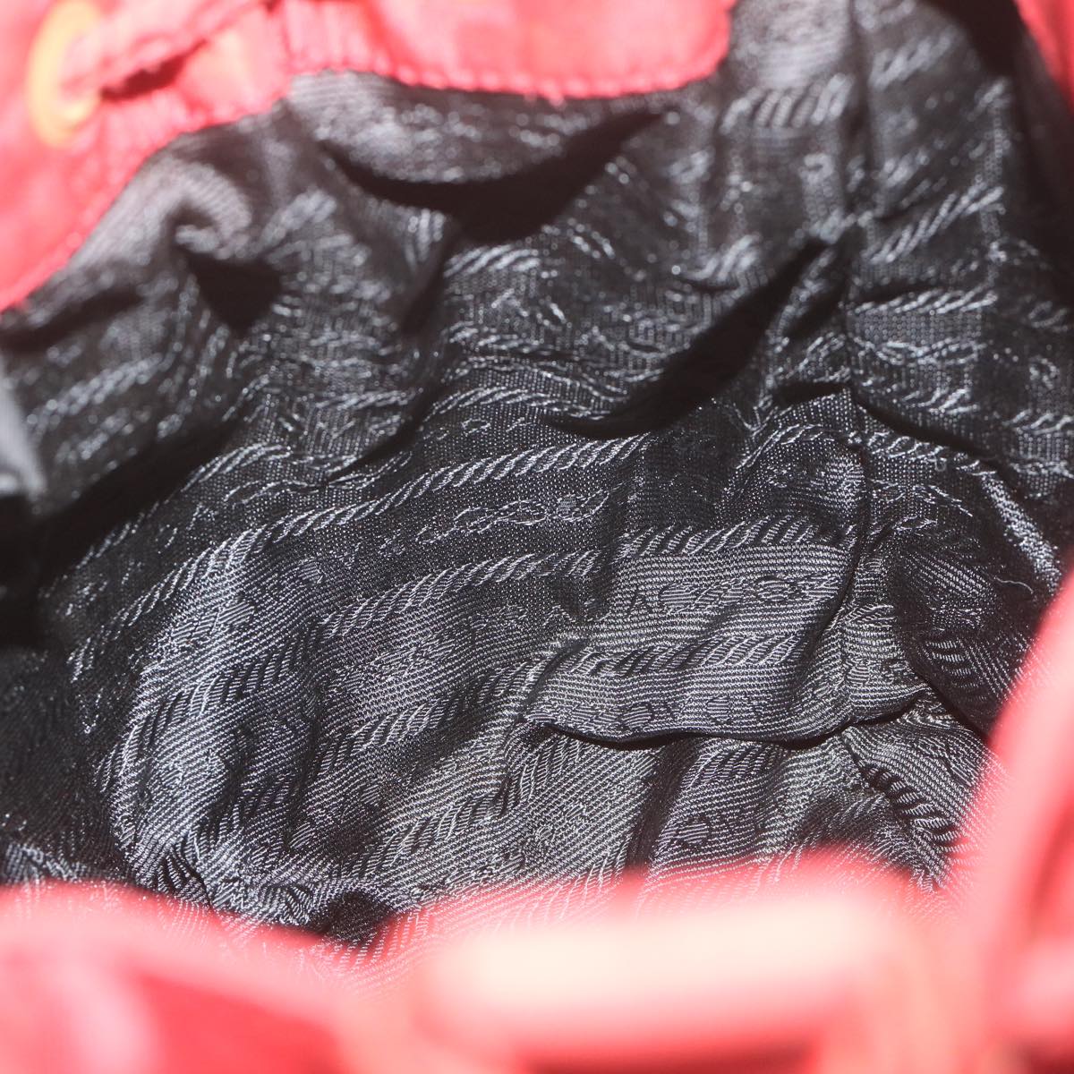 PRADA Shoulder Bag Nylon Red Auth bs11552