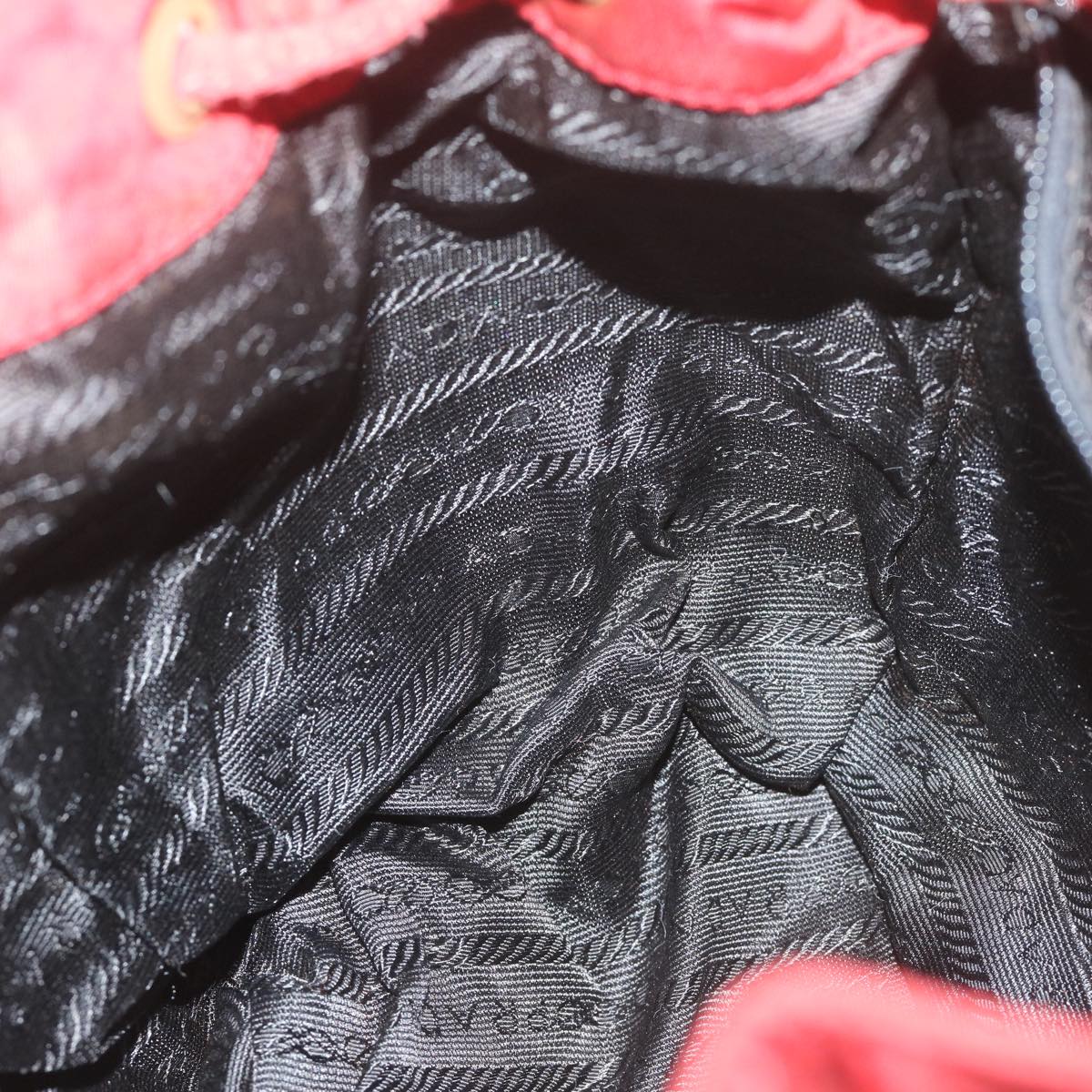PRADA Shoulder Bag Nylon Red Auth bs11552