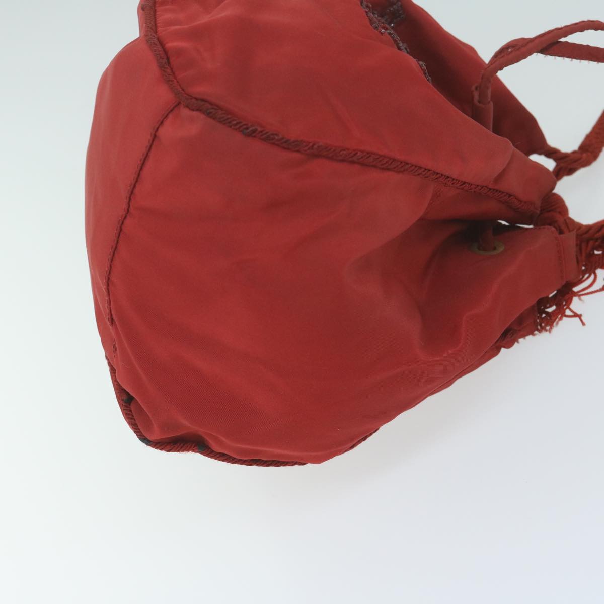 PRADA Shoulder Bag Nylon Red Auth bs11552