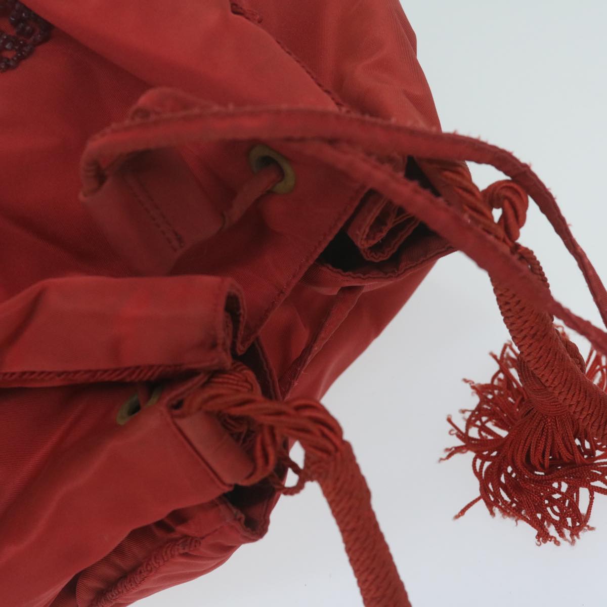 PRADA Shoulder Bag Nylon Red Auth bs11552