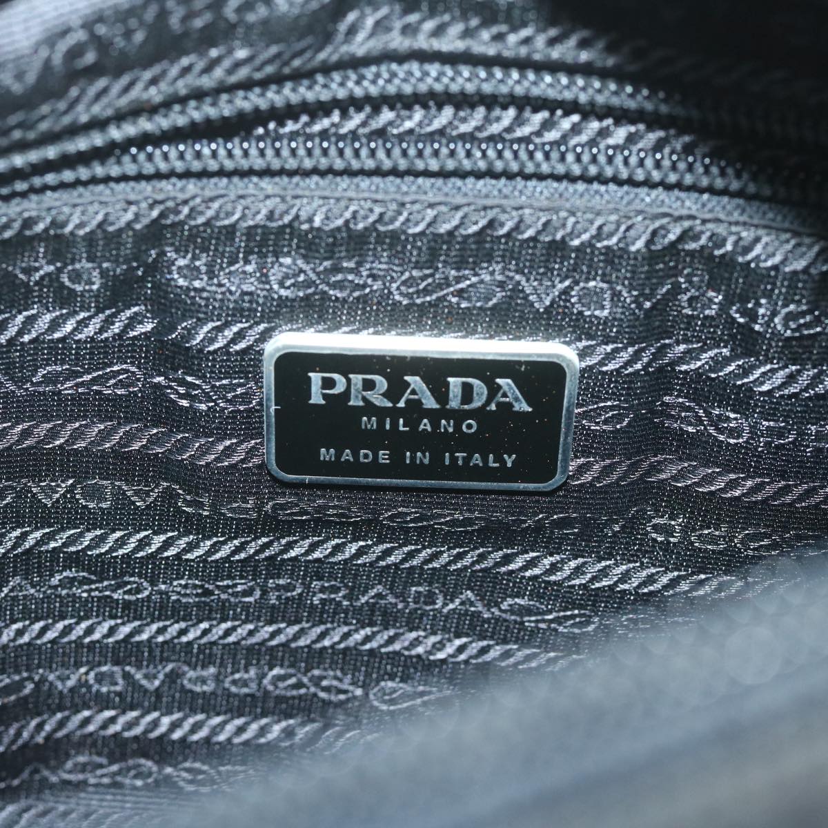 PRADA Hand Bag Nylon Black Auth bs11557