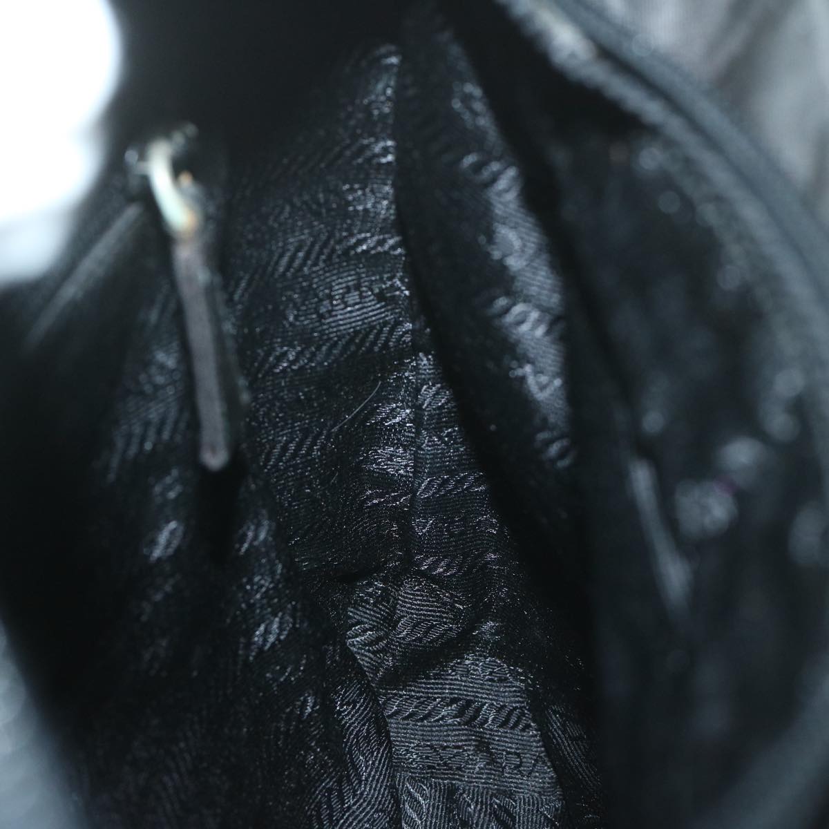 PRADA Hand Bag Nylon Black Auth bs11557