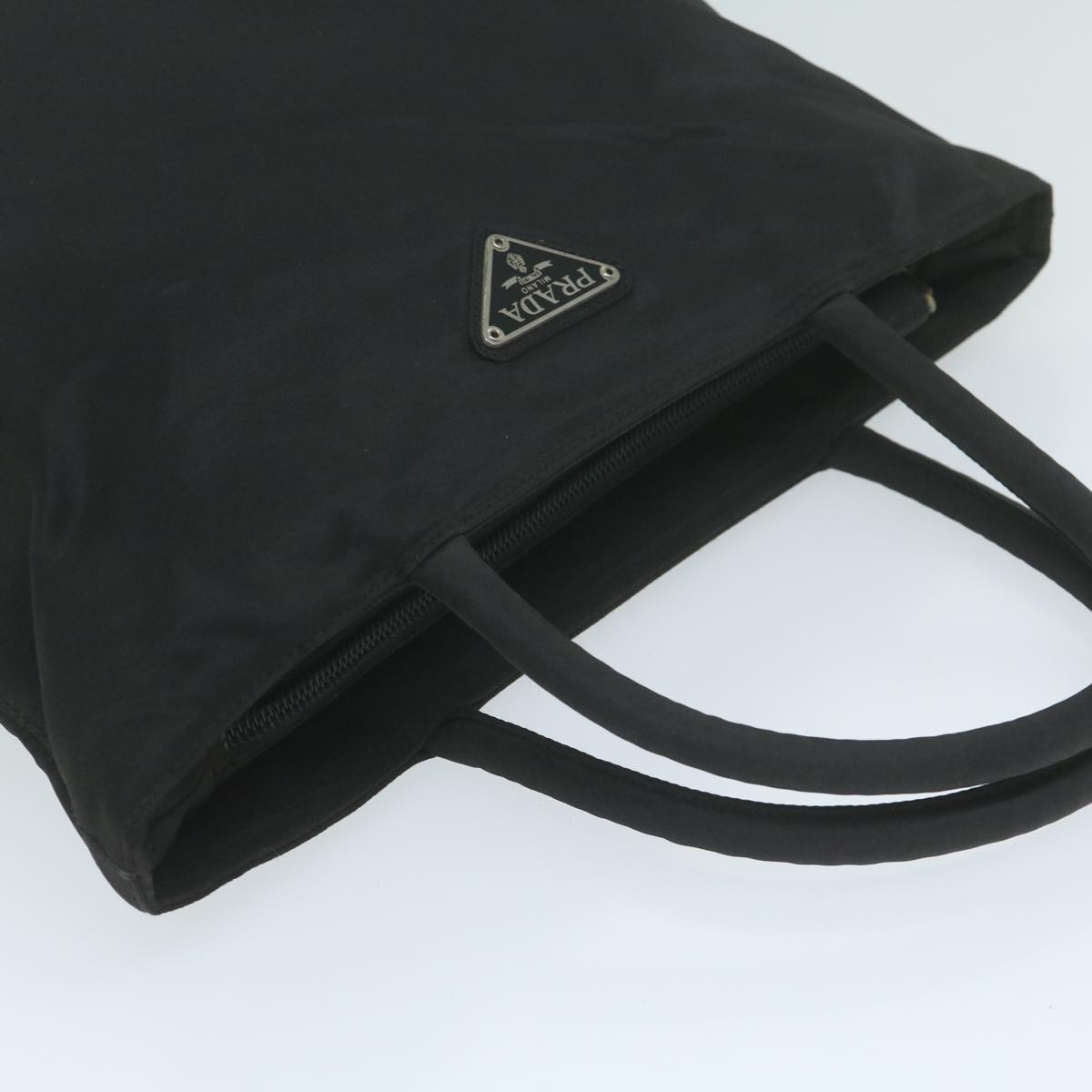 PRADA Hand Bag Nylon Black Auth bs11557