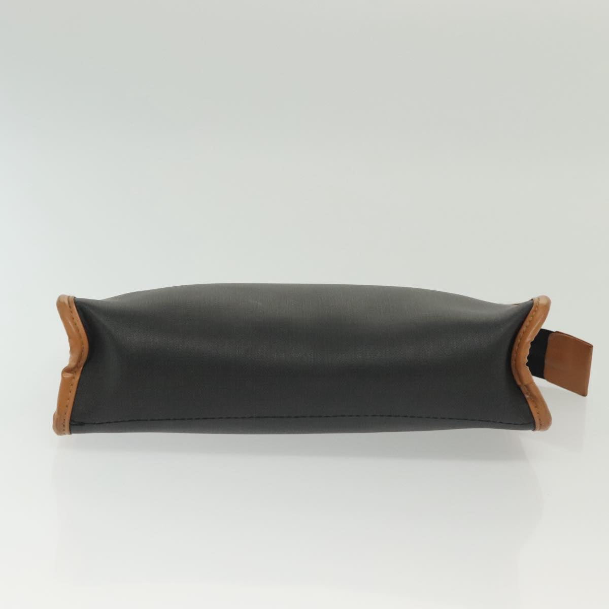 Christian Dior Clutch Bag PVC Canvas Black Auth bs11617