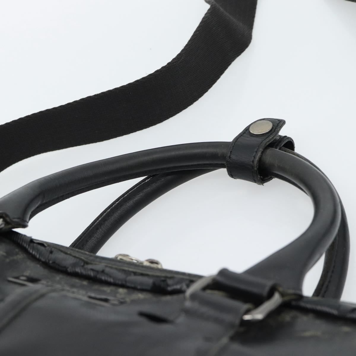 Burberrys Shoulder Bag Leather Black Auth bs11672