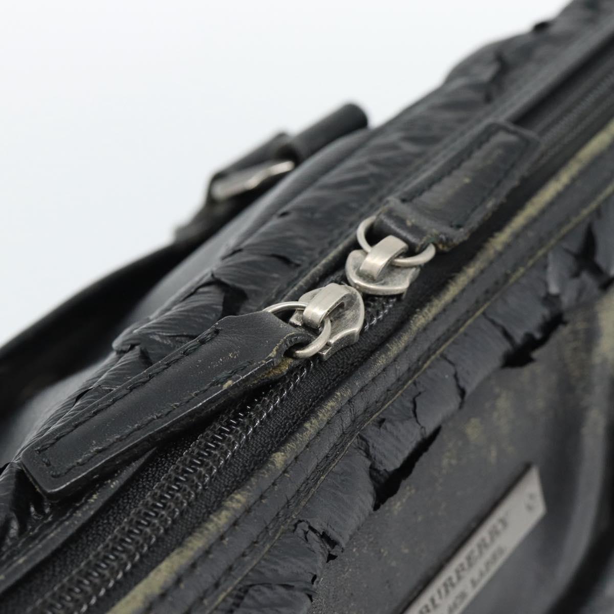Burberrys Shoulder Bag Leather Black Auth bs11672