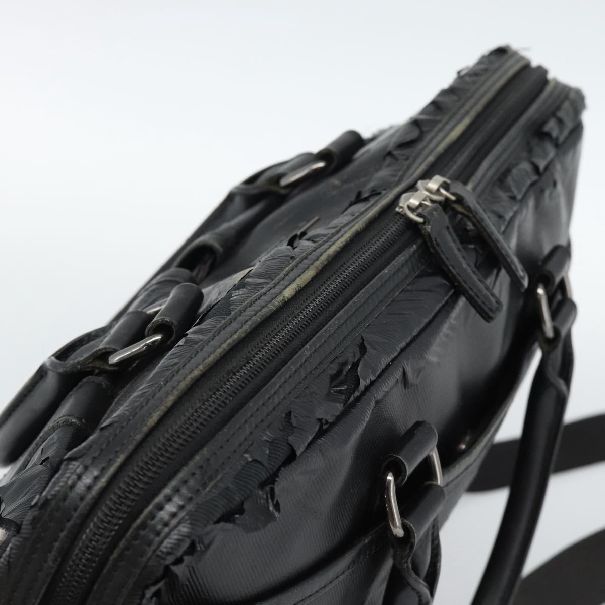 Burberrys Shoulder Bag Leather Black Auth bs11672