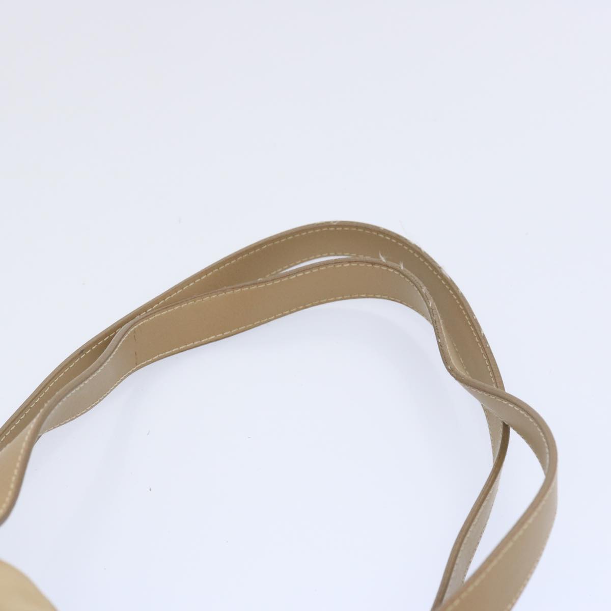 PRADA Tote Bag Nylon Beige Auth bs11689