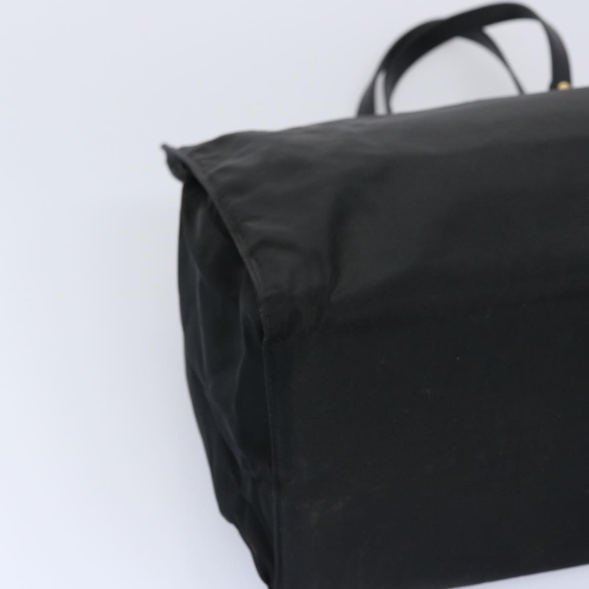 PRADA Tote Bag Nylon Black Auth bs11691