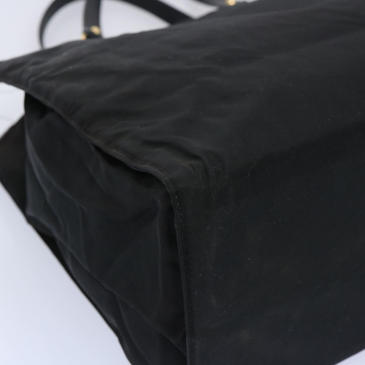 PRADA Tote Bag Nylon Black Auth bs11691