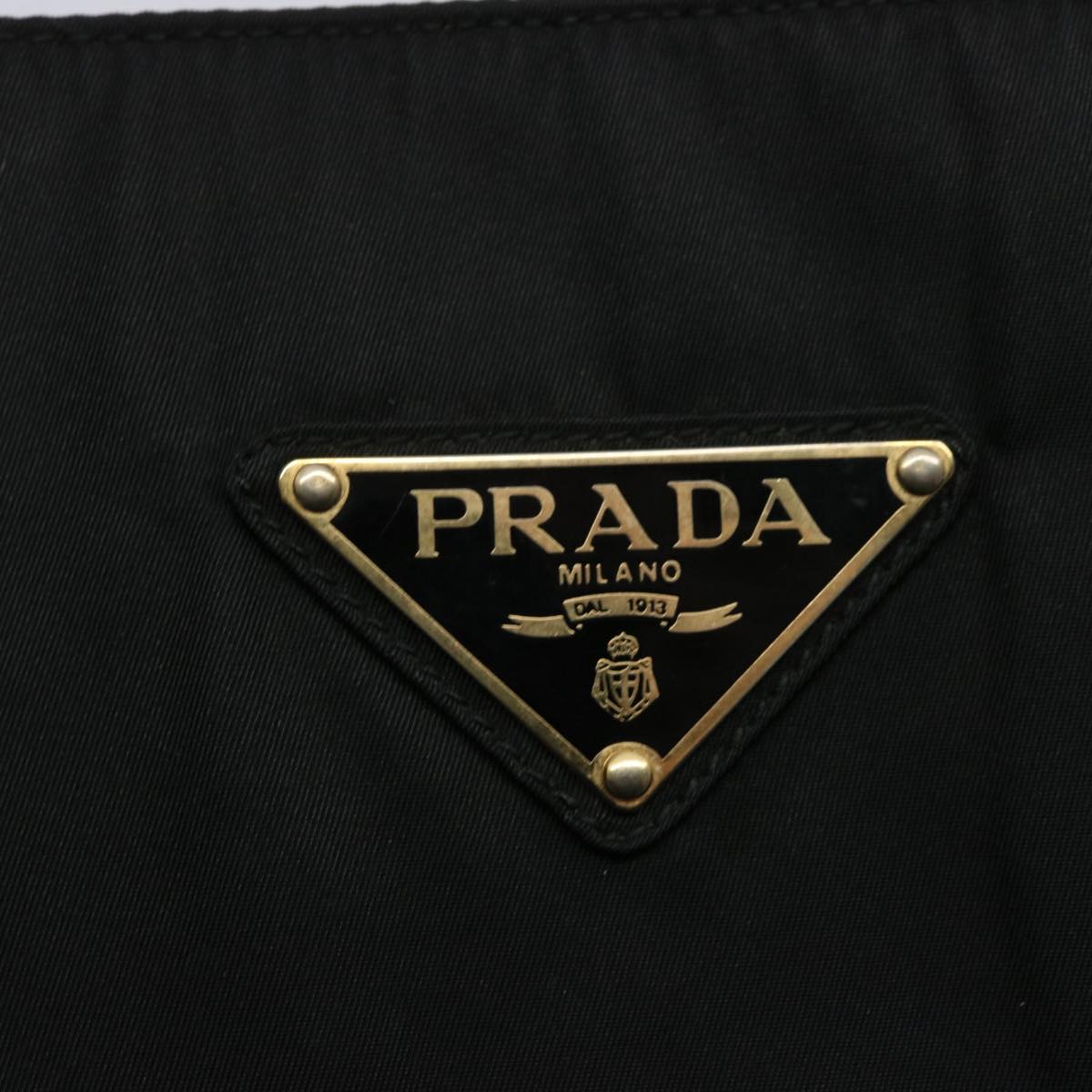PRADA Tote Bag Nylon Black Auth bs11691