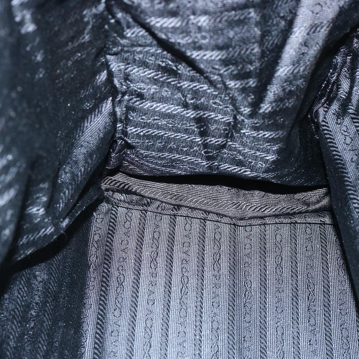 PRADA Tote Bag Nylon Black Auth bs11691
