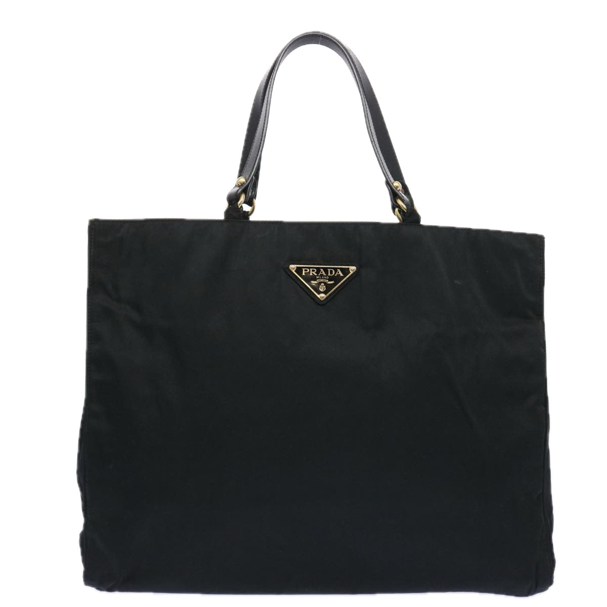 PRADA Tote Bag Nylon Black Auth bs11691