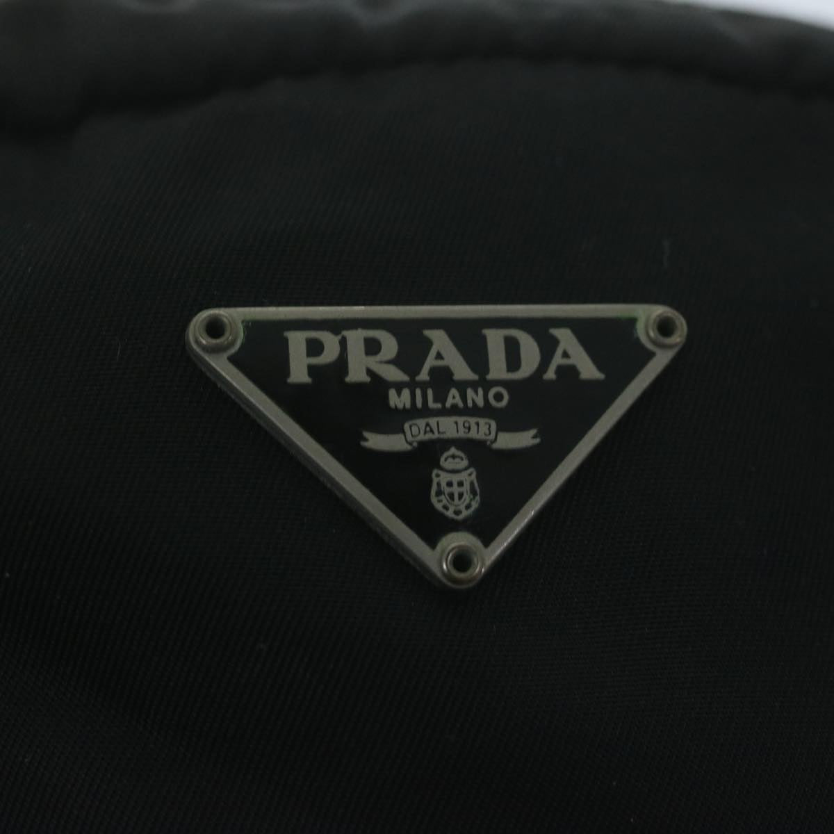 PRADA Pouch Nylon Black Auth bs11783