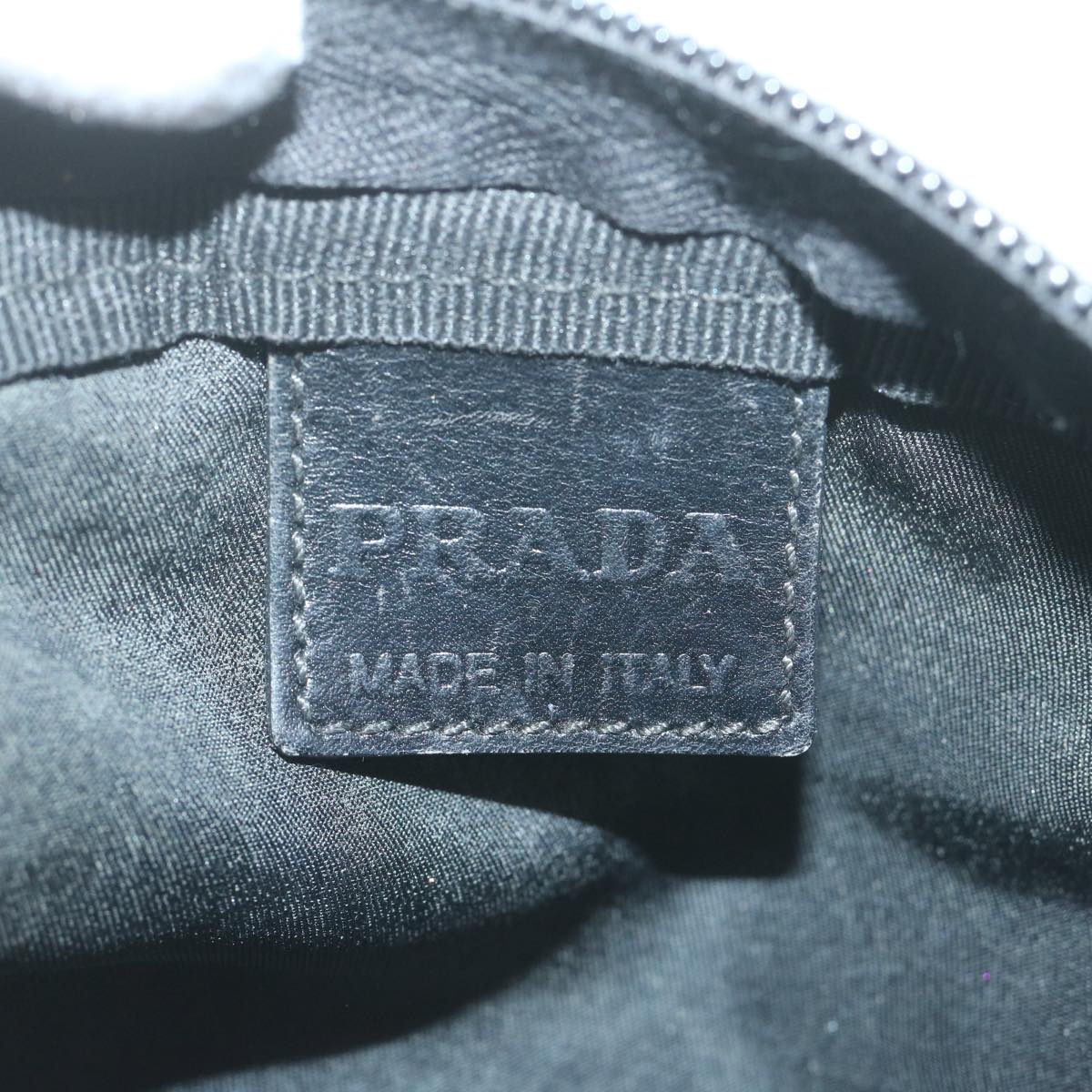PRADA Pouch Nylon Black Auth bs11783
