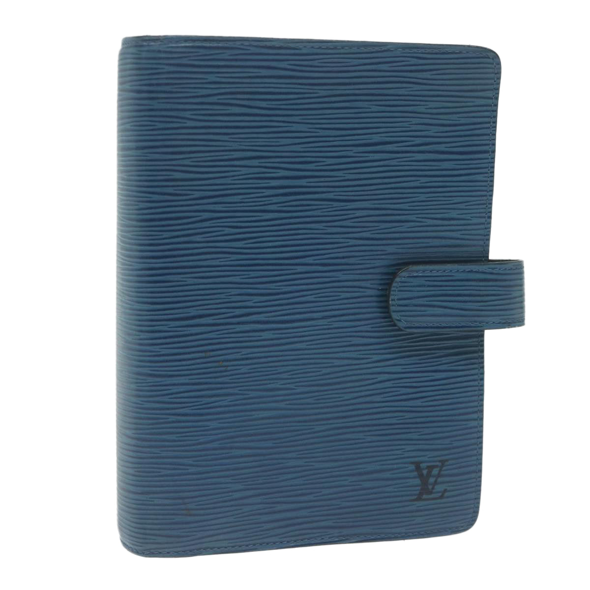 LOUIS VUITTON Epi Agenda MM Day Planner Cover Blue R20055 LV Auth bs11827