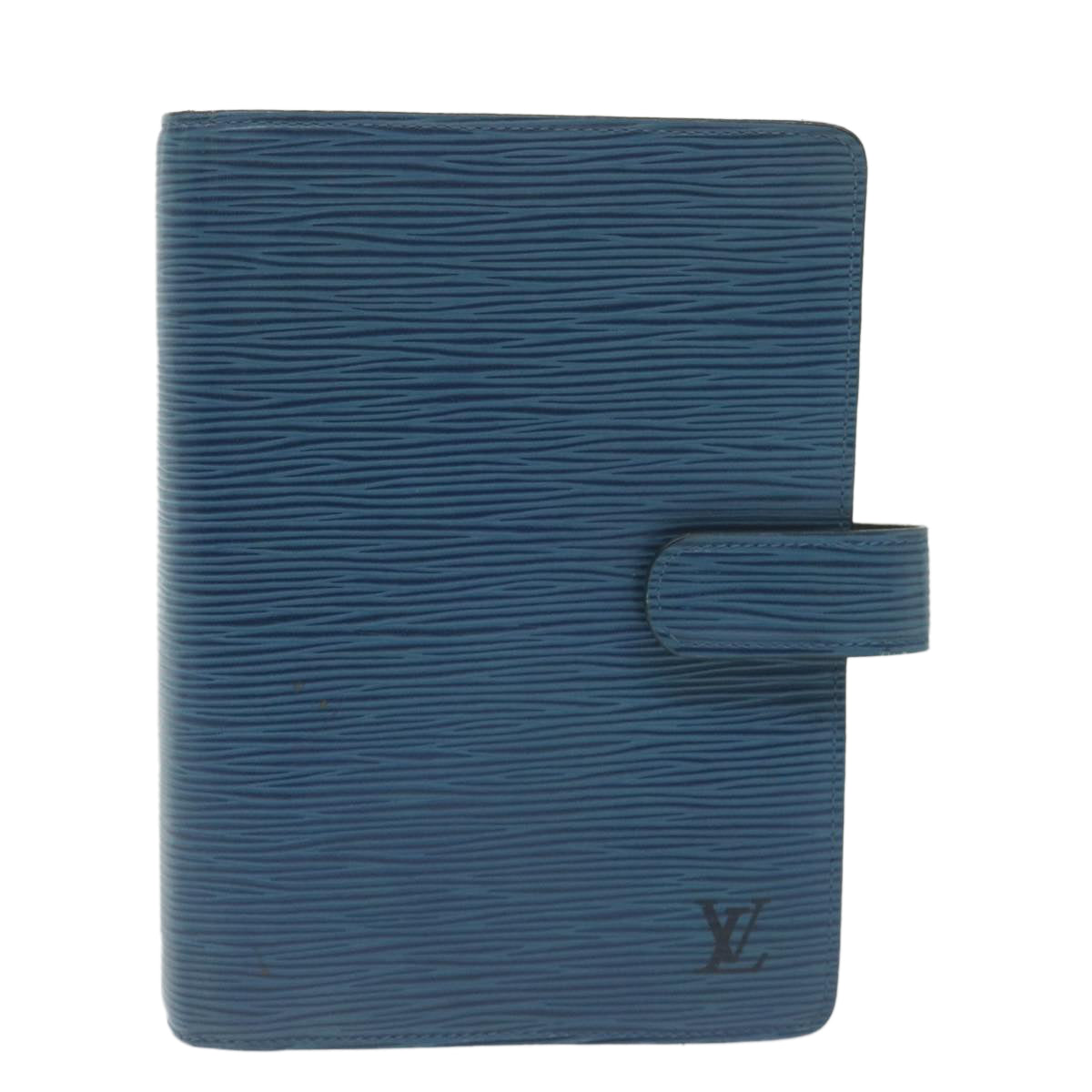 LOUIS VUITTON Epi Agenda MM Day Planner Cover Blue R20055 LV Auth bs11827