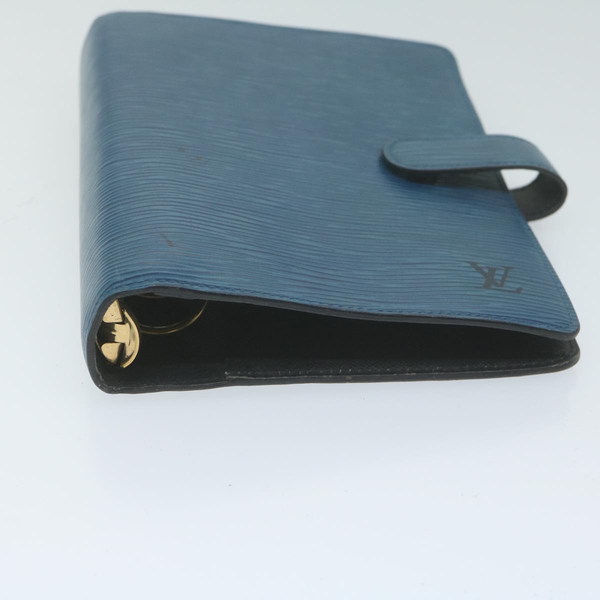 LOUIS VUITTON Epi Agenda MM Day Planner Cover Blue R20055 LV Auth bs11827