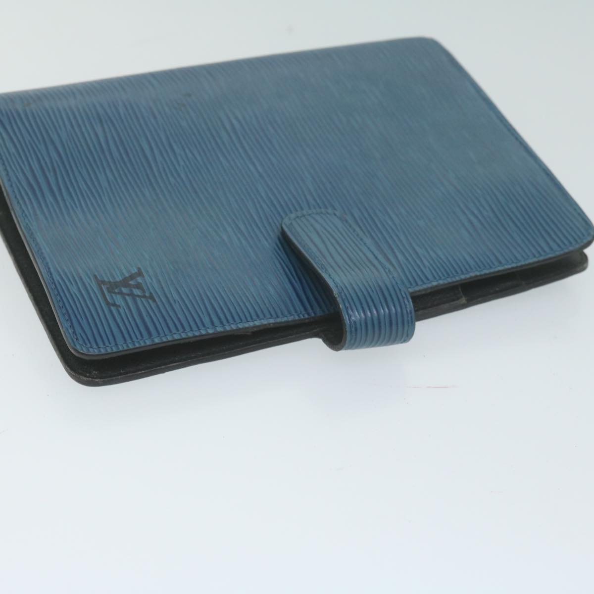 LOUIS VUITTON Epi Agenda MM Day Planner Cover Blue R20055 LV Auth bs11827