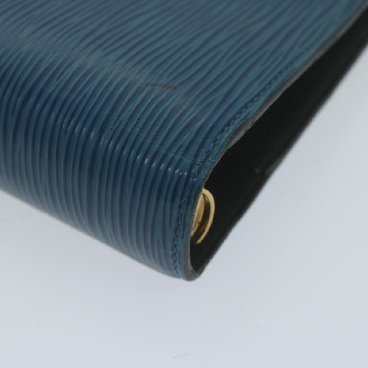 LOUIS VUITTON Epi Agenda MM Day Planner Cover Blue R20055 LV Auth bs11827