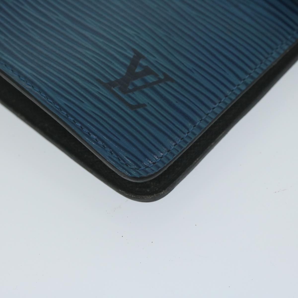 LOUIS VUITTON Epi Agenda MM Day Planner Cover Blue R20055 LV Auth bs11827