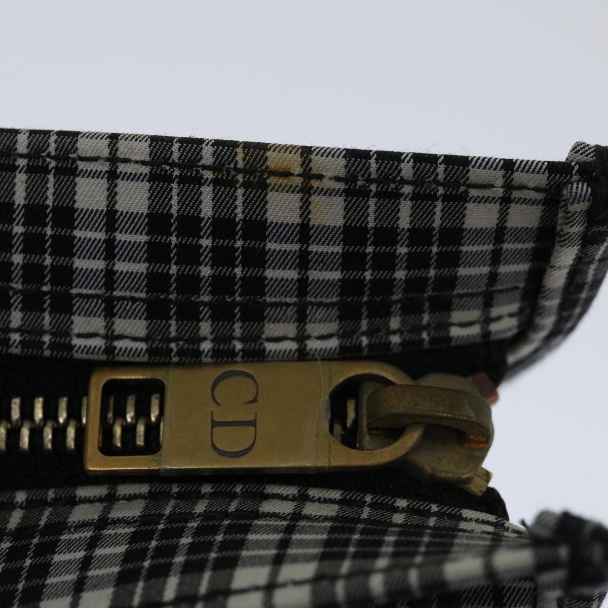 Christian Dior Clutch Bag Nylon Black Auth bs12231V