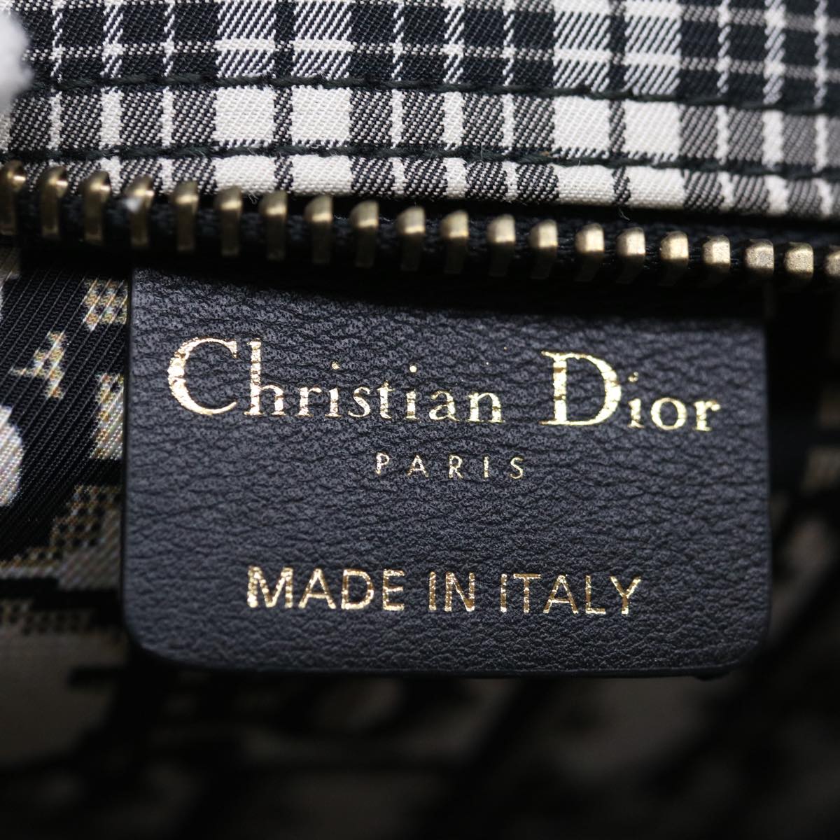 Christian Dior Clutch Bag Nylon Black Auth bs12231V