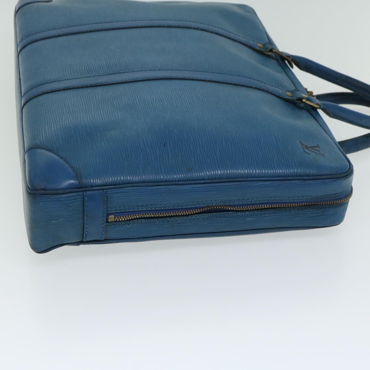LOUIS VUITTON Epi Porte Documents Voyage Business Bag Blue M54475 Auth bs12244