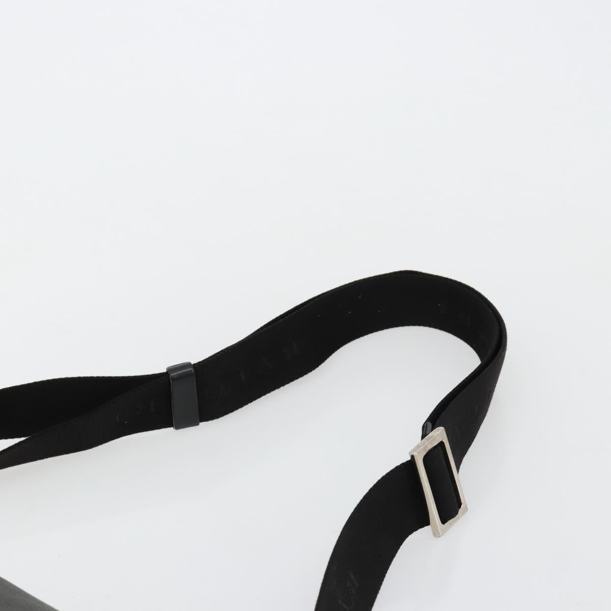 BVLGARI Shoulder Bag PVC Canvas Black Auth bs12281