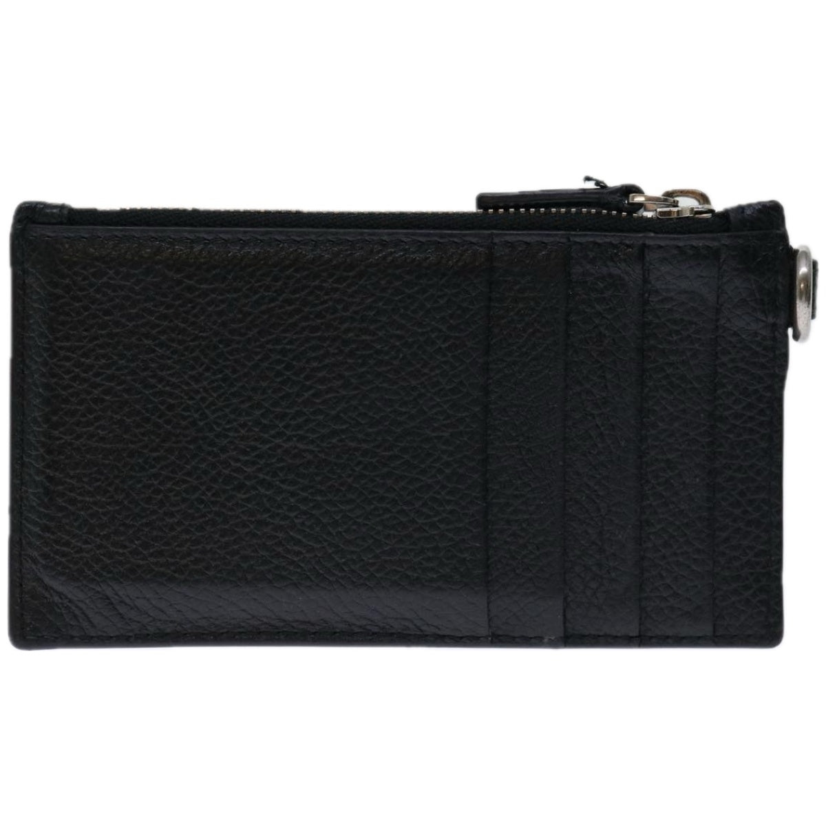 BALENCIAGA Coin Purse Leather Black 594548 Auth bs12284