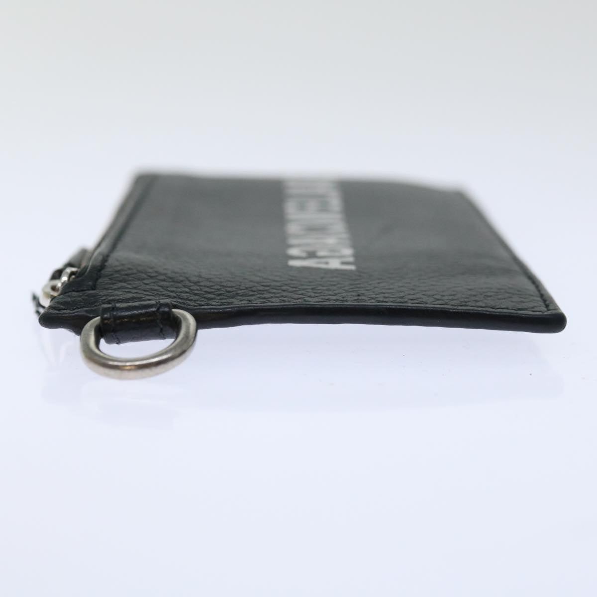 BALENCIAGA Coin Purse Leather Black 594548 Auth bs12284