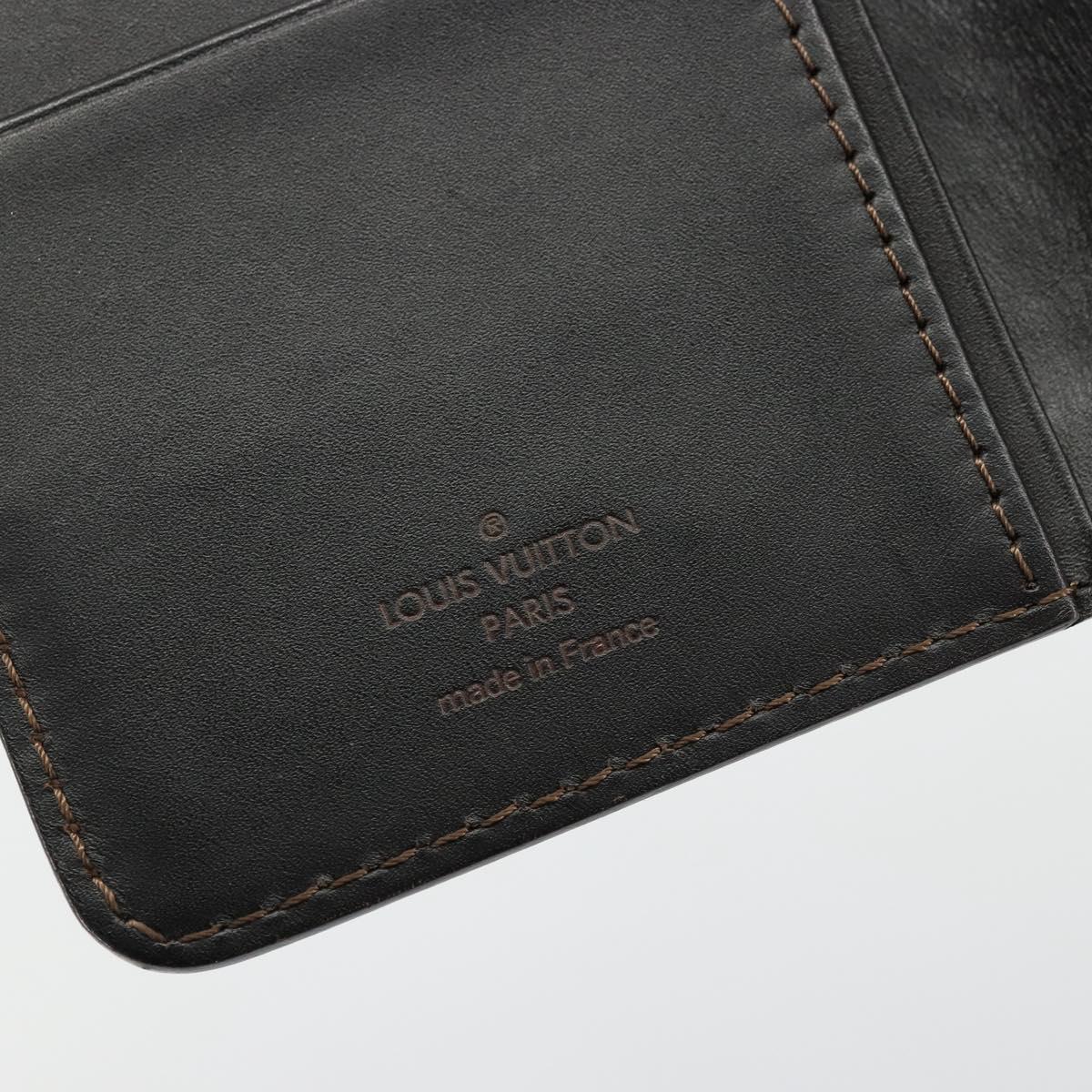 LOUIS VUITTON Utah Porte Valeurs Cartes Credit Leather Black M97020 Auth bs12404