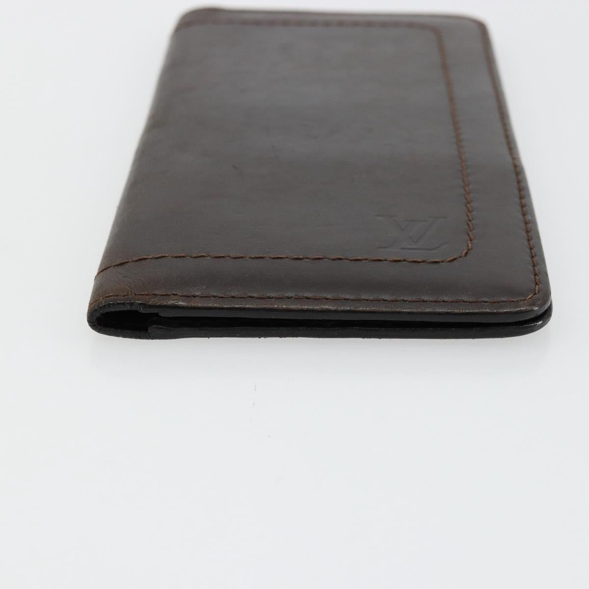 LOUIS VUITTON Utah Porte Valeurs Cartes Credit Leather Black M97020 Auth bs12404