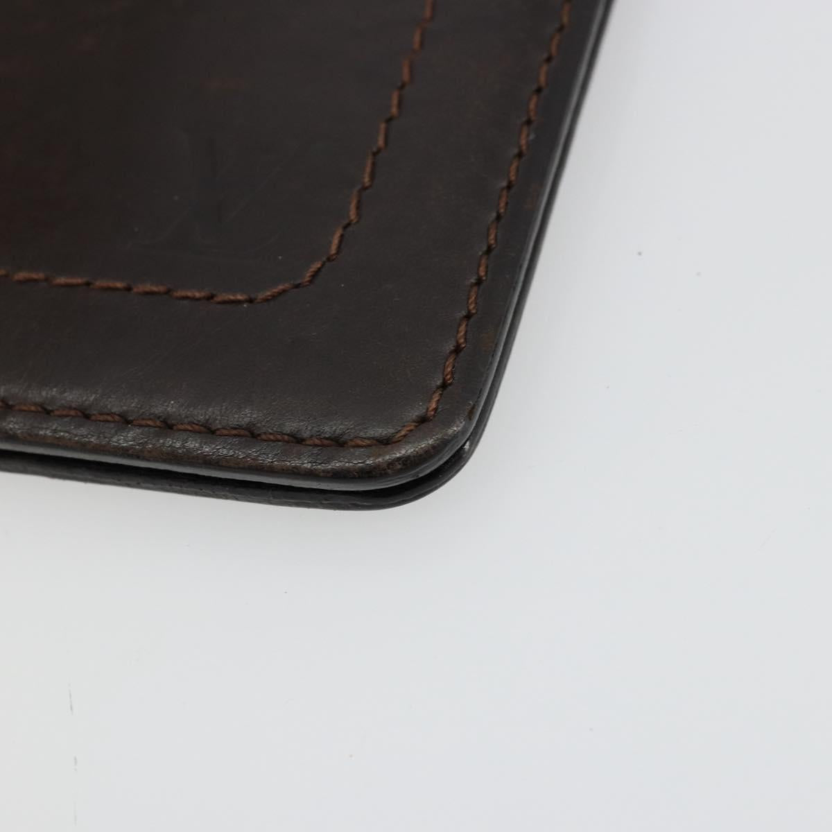LOUIS VUITTON Utah Porte Valeurs Cartes Credit Leather Black M97020 Auth bs12404