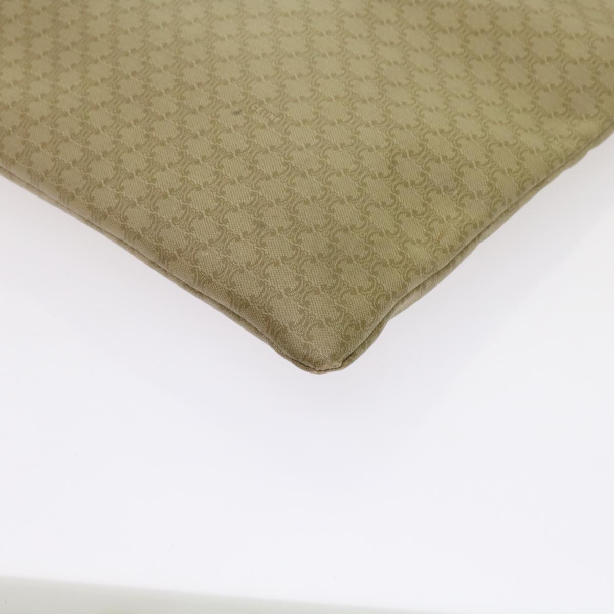 CELINE Macadam Canvas Tote Bag Beige Auth bs12760